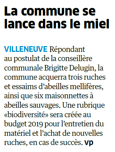 La commune se lance dans le miel