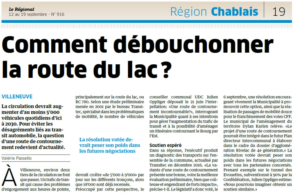 Comment déboucher la route du lac ?